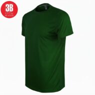 Green short-sleeve t-shirt on a white background, front view (athletic/performance style)