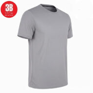 Plain gray short-sleeve T-shirt displayed on a white background (product photo).