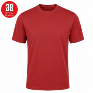 Red short-sleeve crew-neck T-shirt on white background with a circular 3B STOK logo in the top-left corner.”, “Plain red T-shirt with a round neck and a small circular 3B STOK logo in the upper left.”, “Red tee-shirt on white backdrop featuring a circular 3B STOK logo at the top-left.”, “Solid red T-shirt with a left-top circular 3B STOK emblem on a white background.”, “Red crew-neck tee with a round 3B STOK logo in the upper-left area.”]} }```nor```json to```json``````json```Let's provide proper JSON. (The previous text contains stray characters.) Here's corrected: {
