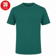 Teal short-sleeve crew-neck T-shirt on a white background, plain front.