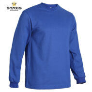 Blue long-sleeve crewneck work shirt (Staris Workwear)