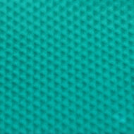 Close-up of teal textured material with small rounded dimples.