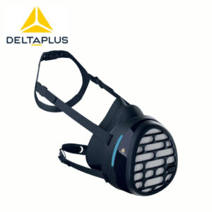 Delta Plus respirator mask with adjustable head straps and front filter grille