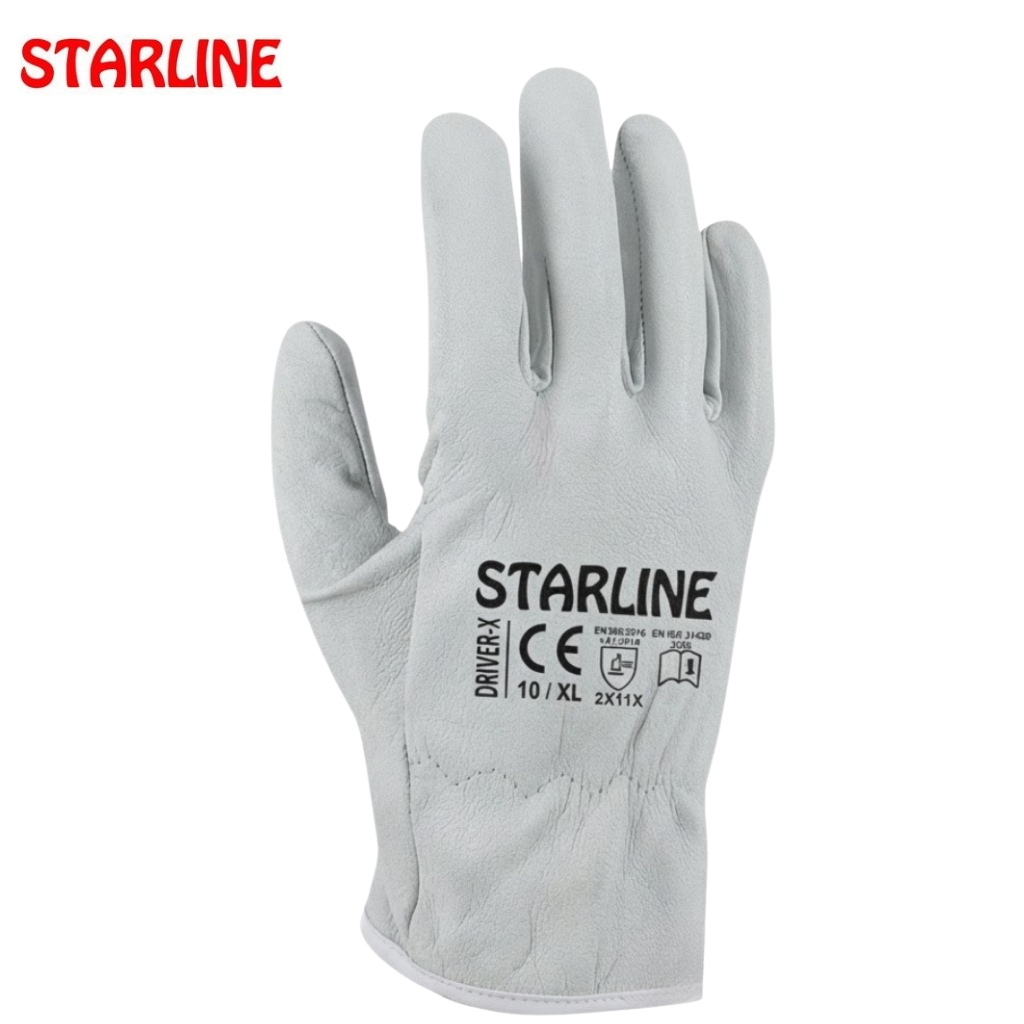 Light gray protective glove with STARLINE branding on a white background, size 10/XL