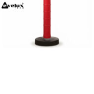 Red vertical post mounted on a black circular base, with Evelux Tech logo in the corner.