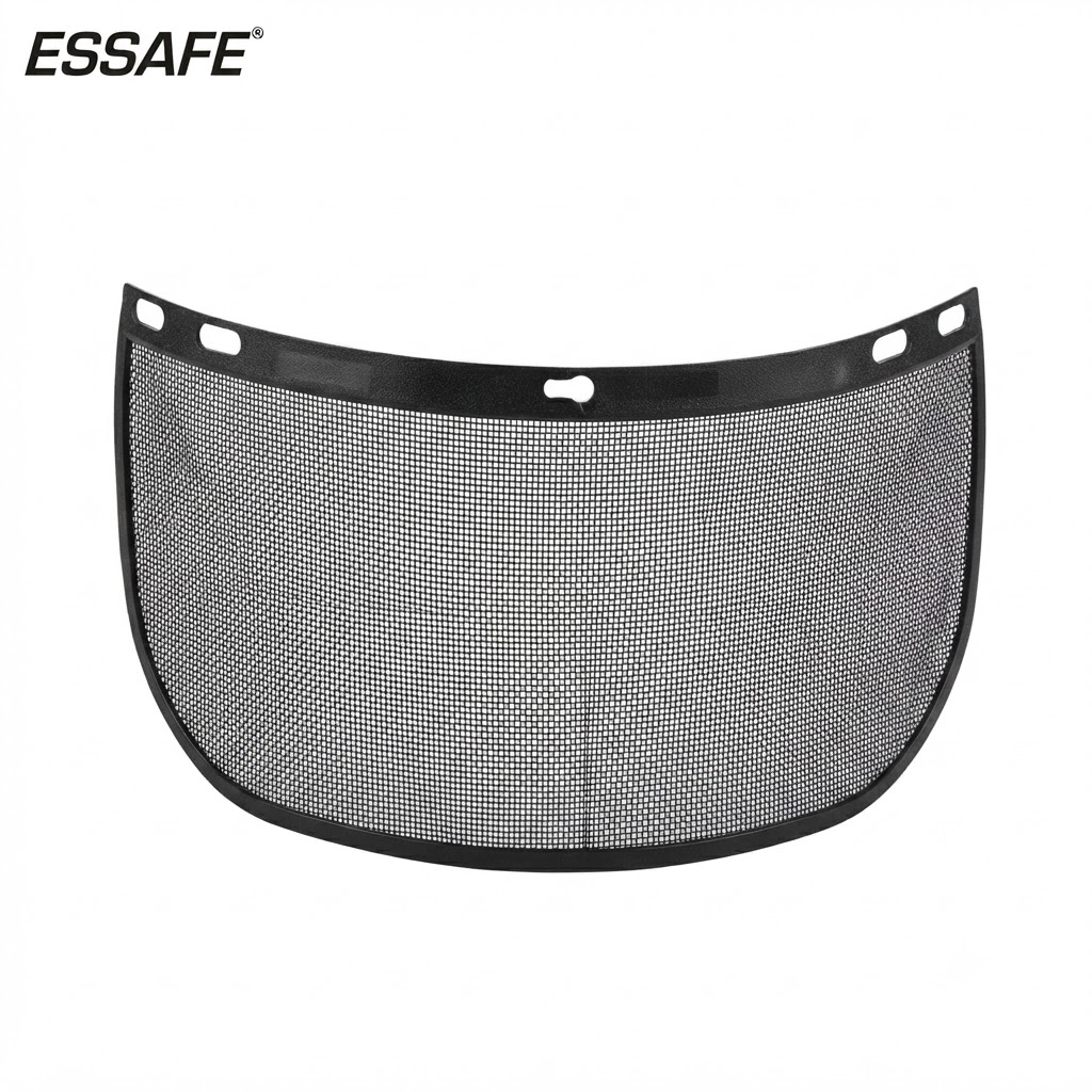 ESSAFE curved car windshield mesh sunshade with mounting holes and tabs