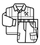 Person wearing safety gear standing beside a toolbox, illustrated icon