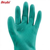 Teal textured glove from Beybi, shown with grip pattern on palm and fingers.