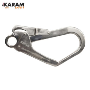 KARAM Safety stainless steel locking carabiner with spring-loaded gate