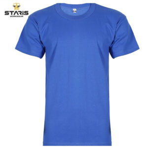 Blue short-sleeve t-shirt from Staris Workwear, plain front with no graphics.