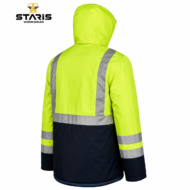 STARİŞ BONDİ KIŞLIK KAPÜŞONLU PARKA SARI LACİVERT - Görsel 3