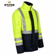 STARİŞ BONDİ KIŞLIK KAPÜŞONLU PARKA SARI LACİVERT - Görsel 5