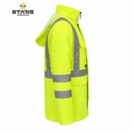 SU VE RÜZGAR GEÇİRMEZ BONDİ KIŞLIK İŞ MONTU NEON SARI - Görsel 3