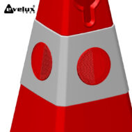 Red rocket model with a gray midsection and two red circular accents, Evolux Tech logo visible in the top-left corner.