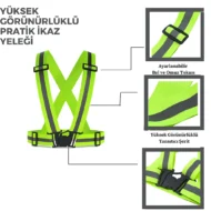 YÜKSEK GÖRÜNÜRLÜKLÜ PRATİK İKAZ YELEĞİ - Görsel 4